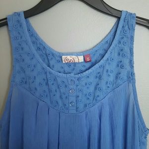 Light blue tank top. Perfect for spring!